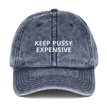 Load image into Gallery viewer, "KEEP KITTY EXPEN$IVE"  Vintage Cotton Cap