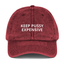 Load image into Gallery viewer, "KEEP KITTY EXPEN$IVE"  Vintage Cotton Cap