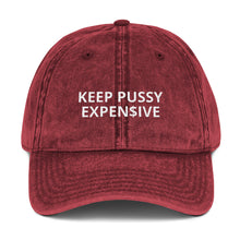Load image into Gallery viewer, &quot;KEEP KITTY EXPEN$IVE&quot;  Vintage Cotton Cap