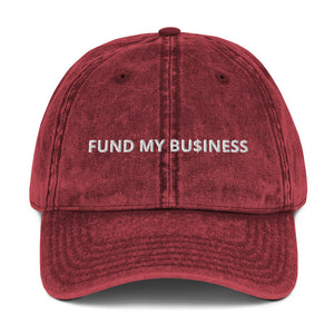 Fund My Business Vintage Cotton Twill Cap